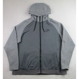 Nike Air‎ Hoodie Jacket Mens XL Gray Full Zip Athletic Sweatshirt 805136-091